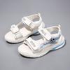 Taoffen Sommerliche Freizeitsandalen für Damen Atmungsaktive Canvas Klettverschluss Zehenfrei Sandalen Leicht Weich Pendeln Dicke Sohle Damenschuhe