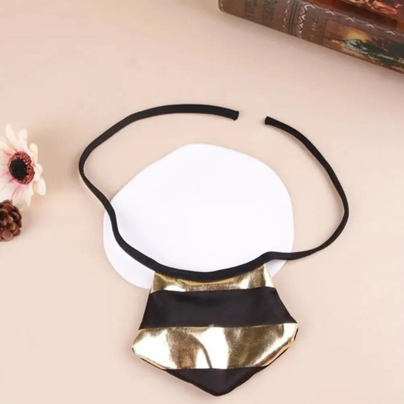Cute Pet Egyptian Pharaoh Hat Comfortable Adjustable Halloween Party Hat with Bib Breathable Pet Cosplay Costume Pet Dress Up