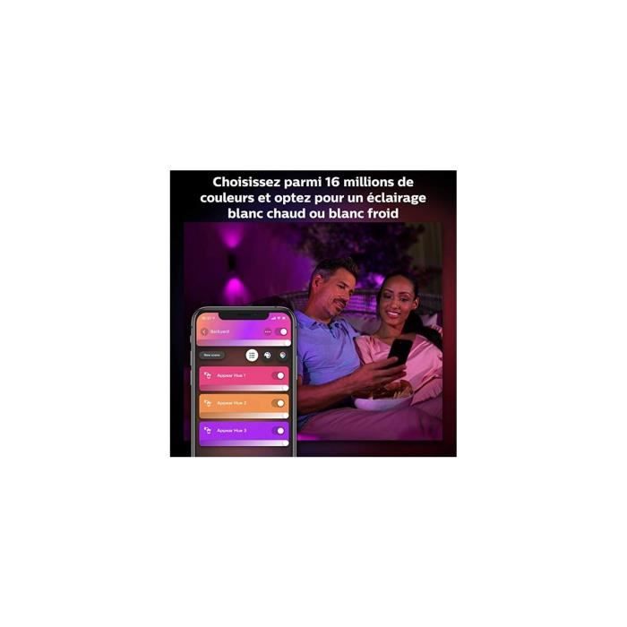 Applique murale Philips Hue White and Color Ambiance APPEAR - 2x 8 W - Classe A