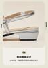 Light luxury wind back empty sandals for women with rhinestone square buckle, pointed toe, low heel, Mary Jane straight strap sandals