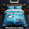 Fantasy Magic Theme Custom Text Or Name 3Pcs Bedding Set,1 Flat Sheet & 2 Pillowcases Personalized Home Bedding