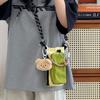 Bolsa de lona leve para esportes ao ar livre de outono, bolsa para garrafa de água, bolsa mensageira casual super popular para celular, feminina