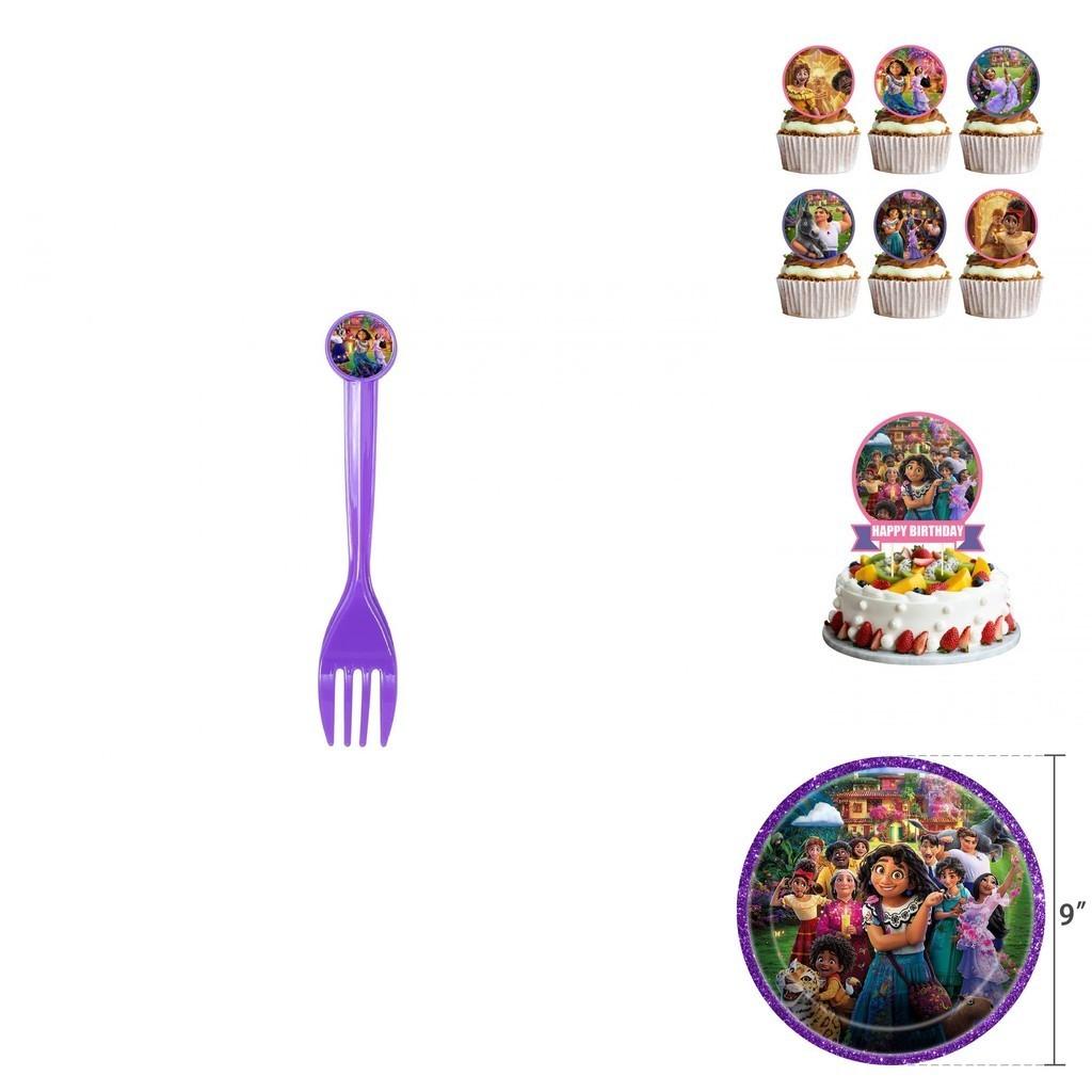 Vibrant Encanto Birthday Party Decorations Set With Backdrop Banner And Cupcake Toppers