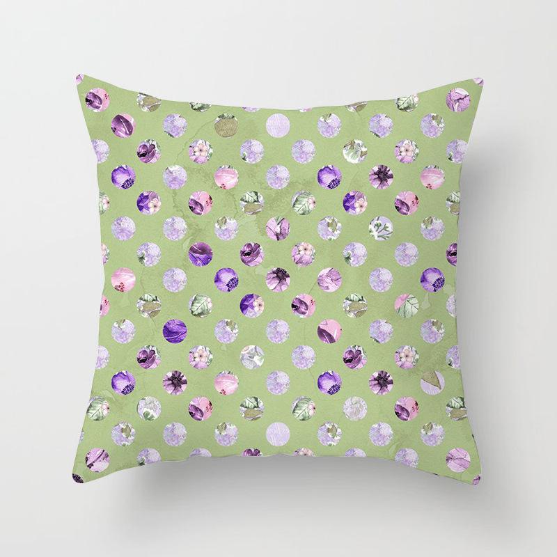 Home Decor Purple Floral Patterned Throw Pillow Covers Pattern Cushion Cover Suitable for Sofa Bedroom Car Pillow Cover