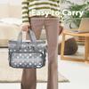 Luxja Sewing Large with Clear Compartment and Removable Perfect for Sewing Tool Storage and Bag Gray Dot Box/Sewing Bag, Double-Layered, Capacity,