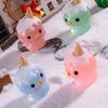 Random One Mini Luminous Ice Cream Cone Christmas Snowman Resin Car Ornaments Glow In The Dark Snowman DIY Dollhouse Accessories