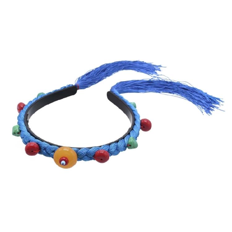 Simulation Wigs Hairband with Beads Ethnic Headband for Girl Festival Parties