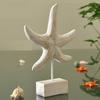 Mediteranean Style Home Decoration Accessories Wooden Crafts Starfish Conch Hippocampus Wood Carving Marine Living Room Decor