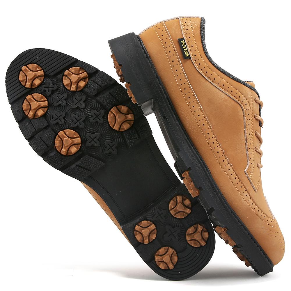 Men's Large Non-slip Spiked Golf Shoes, Size 39-49, Black/White Comfortable Training Footwear