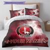 Custom Name Charlton Athletic Pattern Bedding Quilt Set  Home Decoration  Gift (1 * duvet cover + 2 * pillowcase  without core)