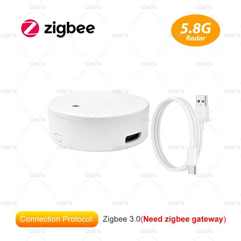ZigBee Wi-Fi мм-волновой датчик движения и присутствия человека, радарный датчик, детектор человека, детектор движения, хаб Tuya, Smart Life, домашняя автоматизация