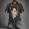 Women's Casual Halloween Print Short Sleeve T-Shirt Top