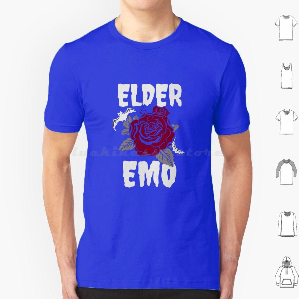 Elder Emo T Shirt 6xl Cotton Cool Tee Elder Emo Emo Goth Elder Skull Pop Punk Emo Band Still Emo Funny Elder Emo Punk Black