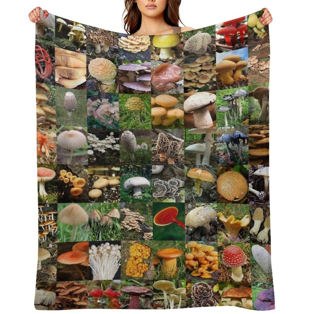 Coperta Ponderata a Forma di Funghi Shaggy Vintage Morbidissime Coperte e Coperta