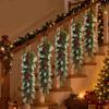 Artificial Snow Covered Christmas Artificial Greenery Frosted Christmas Garland Table Decoration