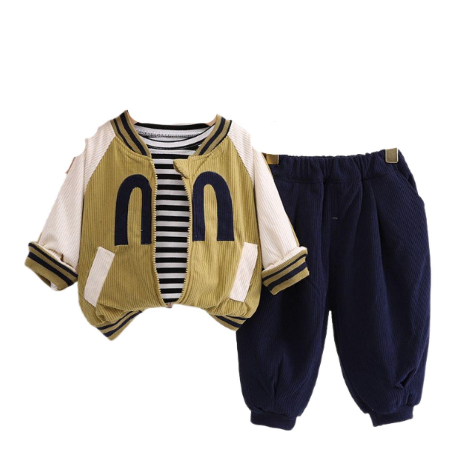 

Детский повседневный комплект с длинным рукавом, удобные наряды для повседневной носки 80 жёлтый