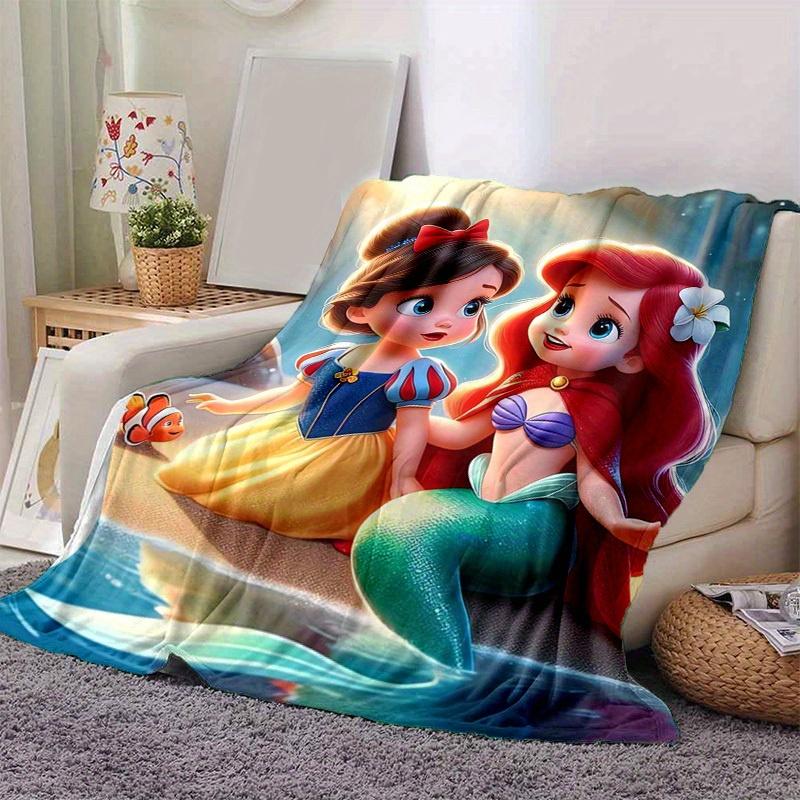 

1PC Cartoon Mermaid Blanket, Seasonal Universal, Home Decoration, Throw Blankets, Soft Flannel Throw Blanket, Versatile & Cozy for Bedroom, 100x150cm
