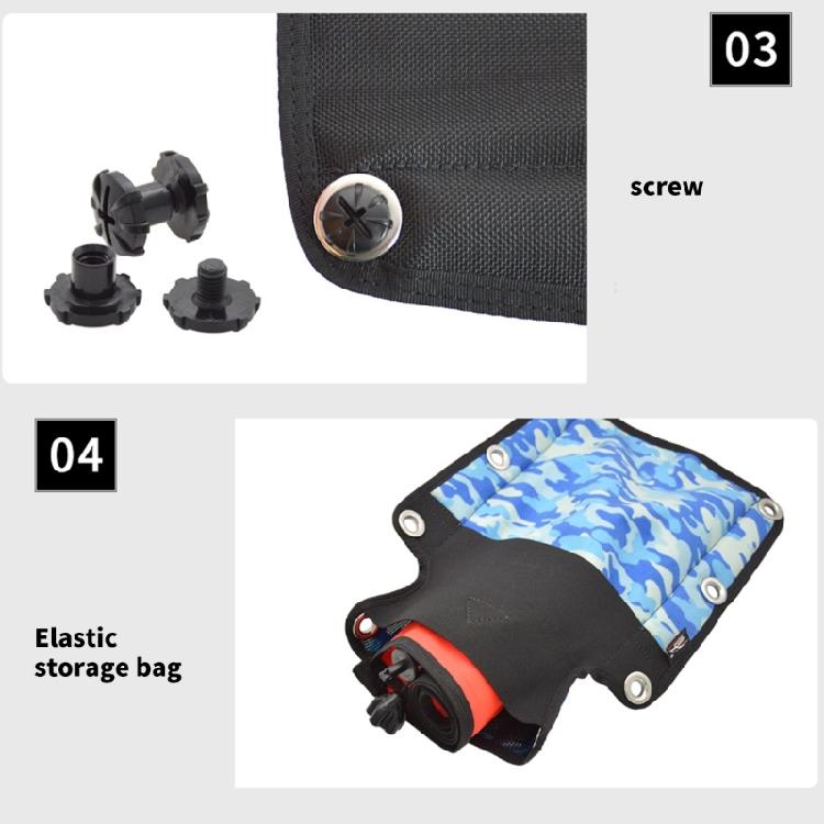 Heavy Duty Nylons Diving Harness Back Plate Pad for Scubas Diving with Elastics Pocket for Convenient Storage Small Item