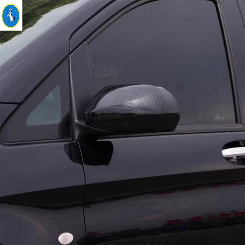Fit For Mercedes-Benz Vito W447 2014 - 2025 Shiny / Carbon Fiber Look Rearview Mirror Cover Trim Cover Trim ABS Accessories