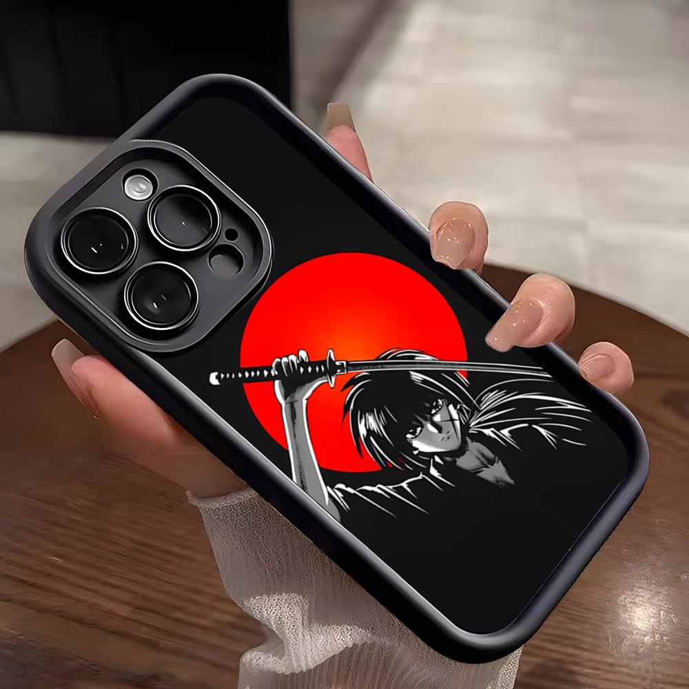 Anime R-Rurouni Kenshin Handyhülle Für IPhone 17 Pro Max 15 Pro 16 14 Plus 12 13 Mini 11 Pro Stoßfeste Weiche Hülle