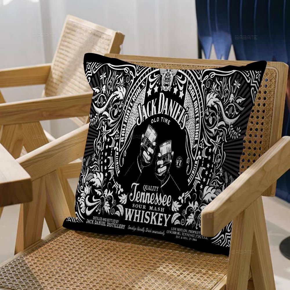 Classic Whiskey Logo J-Jack D-DanielS Pillow Cover Sofa Cushion Cover Home Room Decoration Children Gift