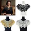 Elegant Embroidered Beaded Mesh Collar Detachable Shawl Scarf Stylish False Collar For Women Fashion Accessory