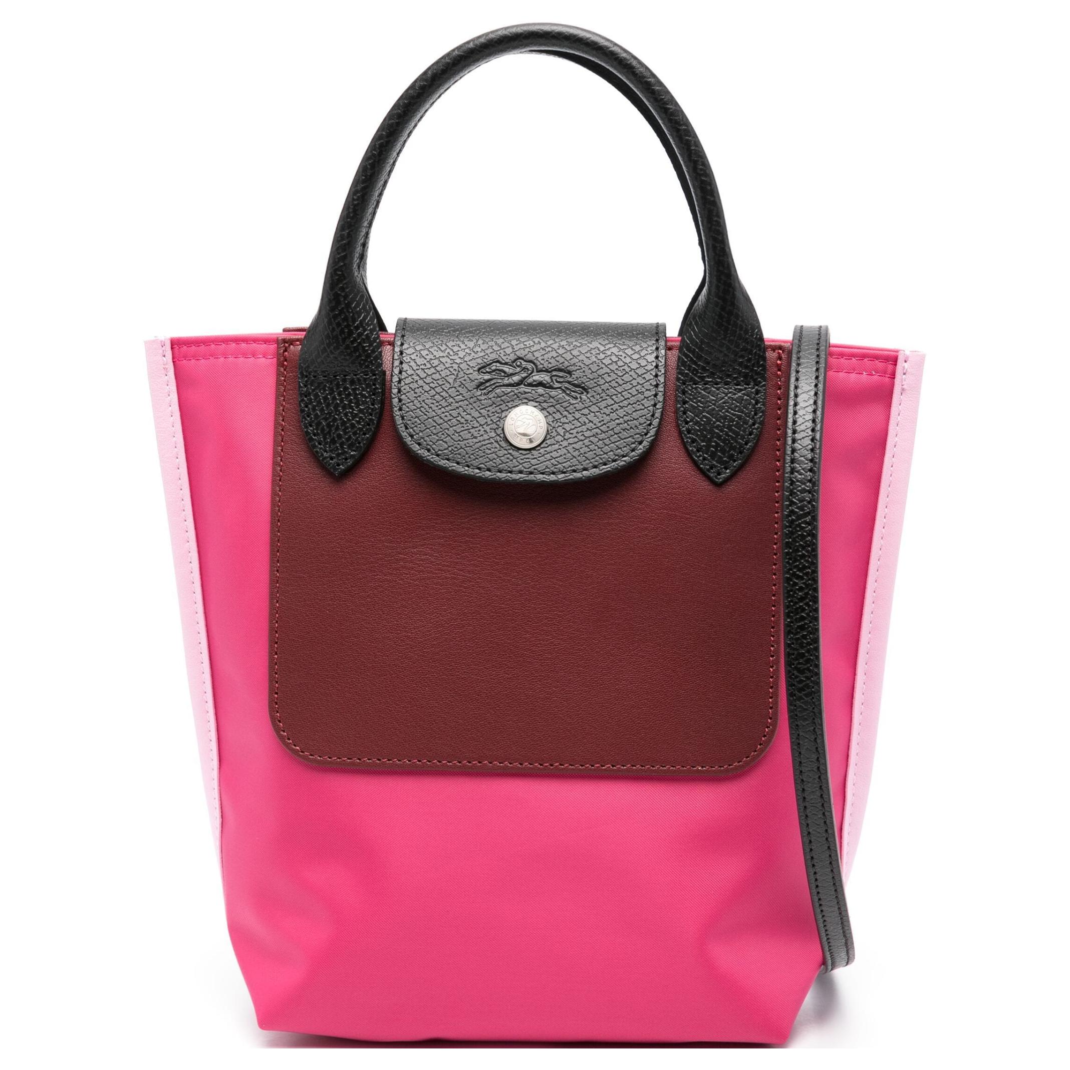 

Longchamp Front Concave Embossed Logo Nylon/Leather Shoulder Crossbody Tote Bag Women Bags Magenta 10263093J13 Basic Set (Bag+Dust Bag)