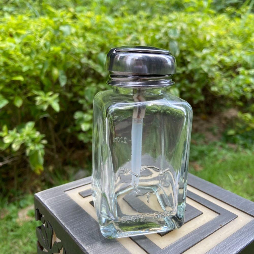 180ml/120ml Clear Refillable Bottle Glass Nail Polish Remover Bottle  Travel