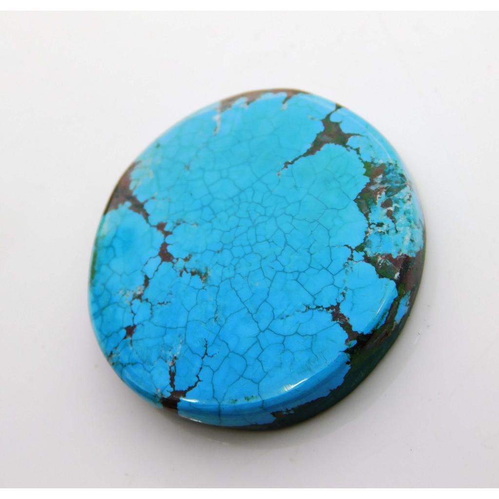 MAXICON 43 Quilates Turquesa Natural Cabochão Redondo 29x29mm Pedra Preciosa Solta CERTIFICADA