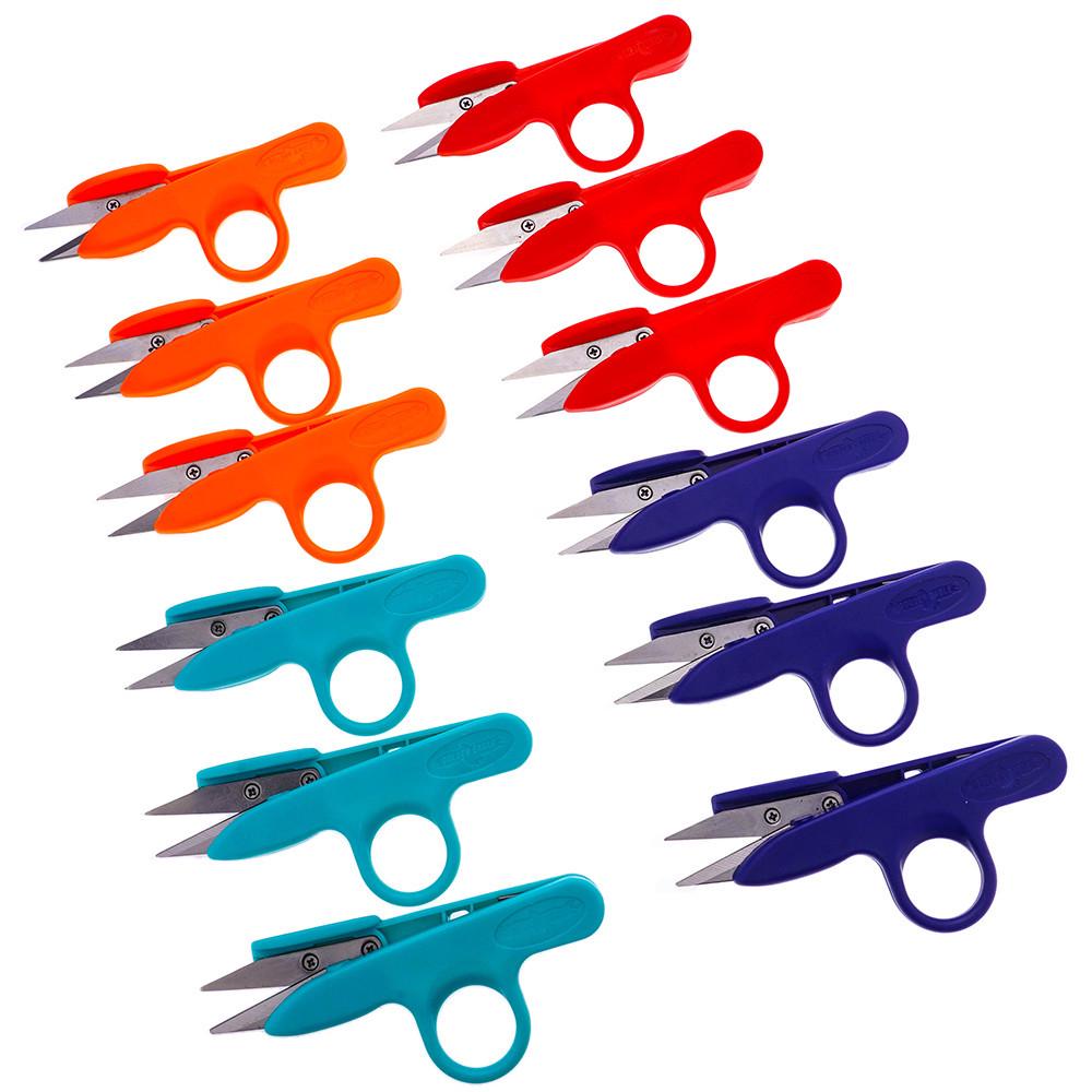 Eagle Brand U-Shaped Yarn & Thread Scissors - Ideal for Cross Stitch & Fishing Line Cutting with Finger Ring Grip (Model TC800)