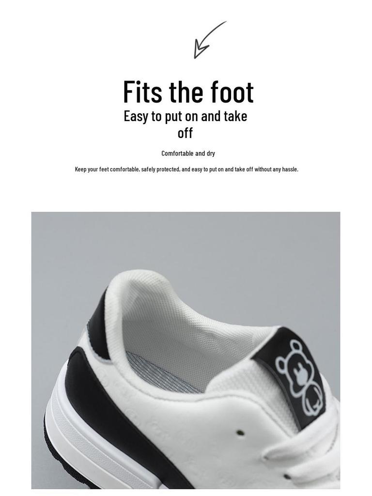 Men's Summer Breathable White Trendy Korean-Style Thick-Soled Casual Sports Shoes