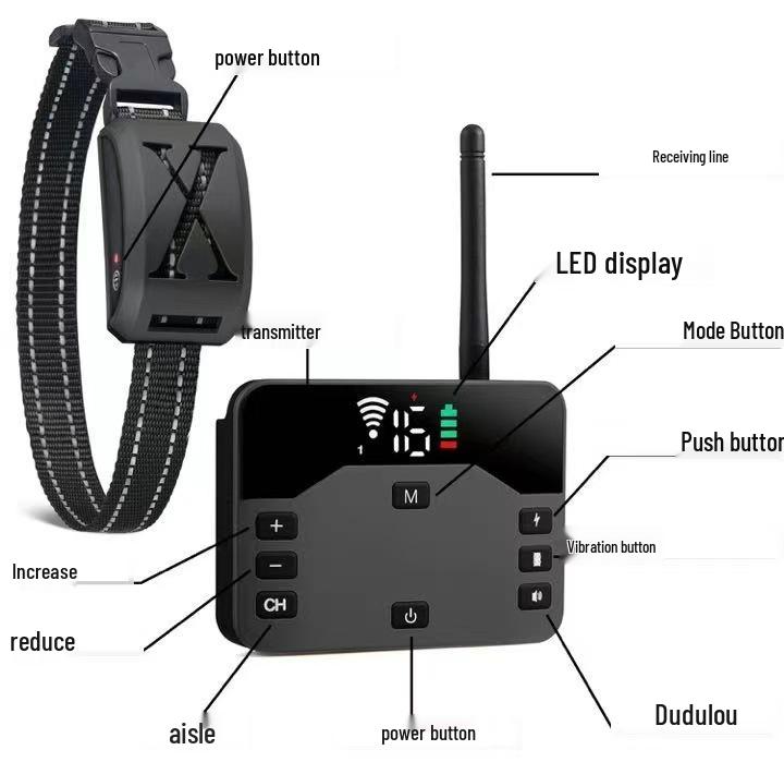 Rechargeable Waterproof Dog Training Collar with Bark Control & Remote