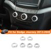 Dash Control Switch Knob Air Vent Trim Ring Bezel for Dodge Journey 13-20 Silver