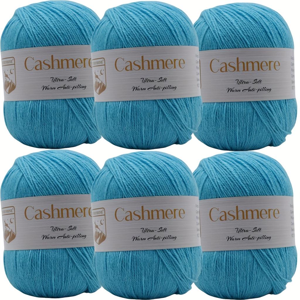 6pcs Cashmere Yarn Set, Ultra-Soft Polyester Blend, 300g/10.58oz Total, for DIY Crochet & Knitting, Warm Hand-Woven Crafts