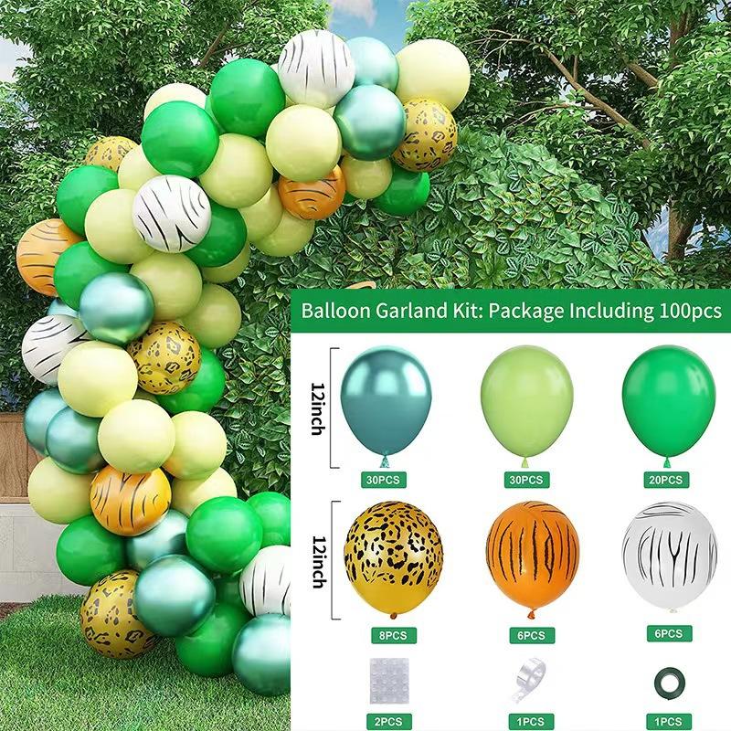 

Forest Animal Balloon Set Birthday Party Scene Arrangement Theme Party Animal Pattern Balloon Set as shown