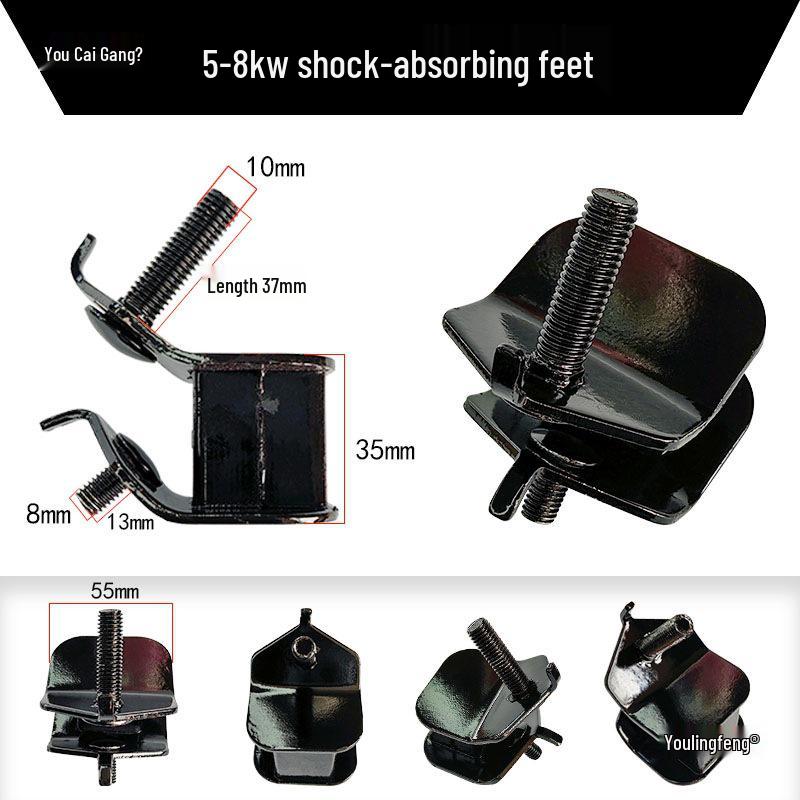 Gasoline Generator Vibration Damping Accessories: Rubber Foot Pads and Anti-Vibration Mounting Brackets for 5kw, 3kw, and 8kw Models.