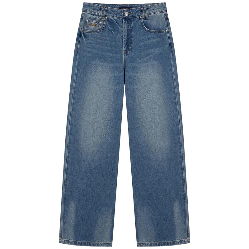 

Teenie Weenie Women s Bear Embroidered Loose Denim Jeans S