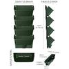 4 Pcs Vertical Stackable Wall Hanging Plastic Flower Pot Set with Water Tray for Home & Garden Use Durable Easy to Assemble