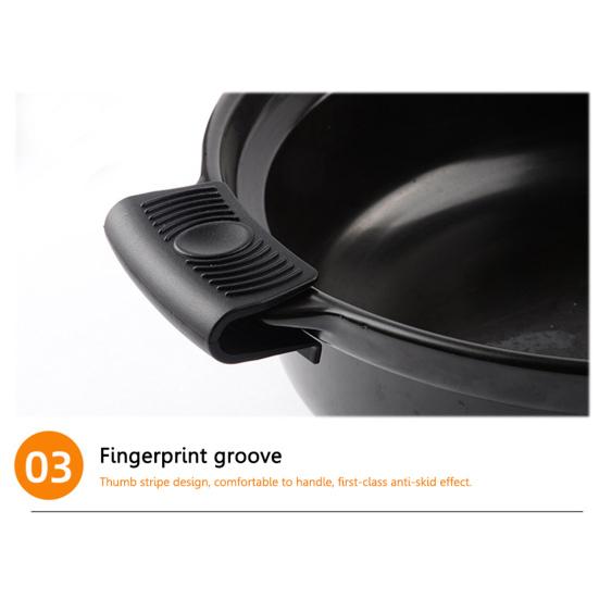 Pair Silicone Pot Handle Covers Heat Resistant Kitchen Pot Clip