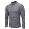 Men's Autumn Winter  Color Turtleneck Long Sleeve T-shirt Top Blouse 