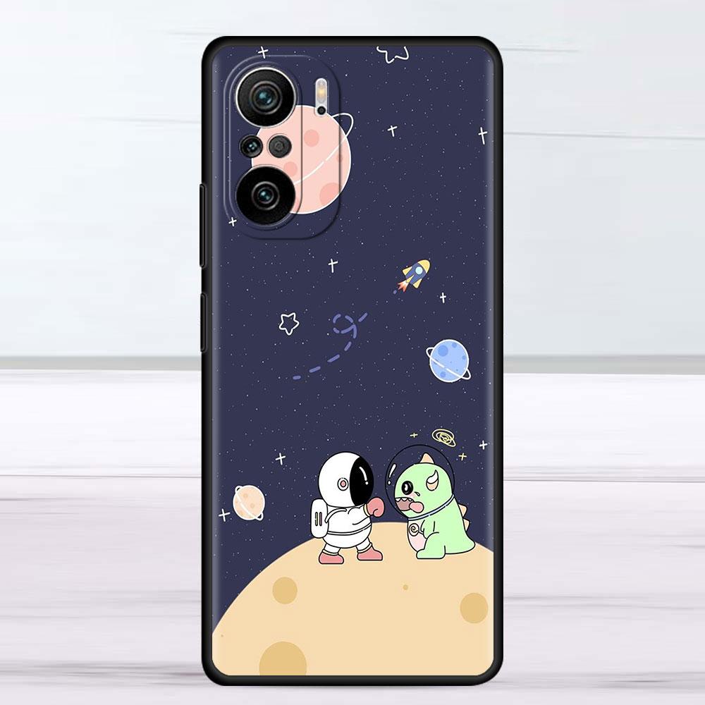 Case For Xiaomi Redmi Note 11 9S 10 9 8 7 9A 9C 9i K40 8T 10C 9T K50 Silicone Phone Shell Dinosaur Cartoon