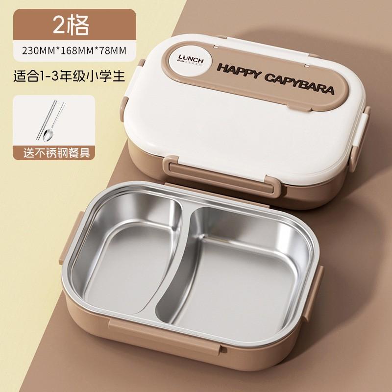 Stainless Steel Insulated Lunch Box With Microwave Safe Compartment Design Office Workers Students