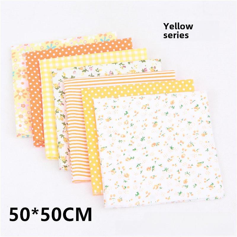Qiaosi Patchwork Pure Cotton Fabric Set: Small Floral DIY Cloth for Handmade Crafts