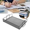 File Document Tray MultiLayer Desktop Storage Organizer Basket Horizontal Letter Rack
