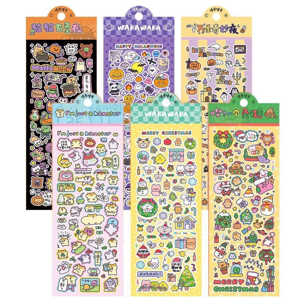 

Handmade Panda Guka stickers DIY Crafts Decorative Stickers Cartoon Gu Card Sticker Christmas L