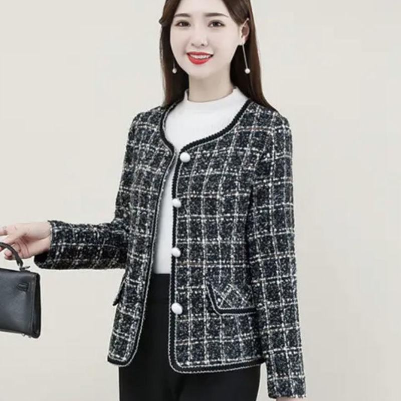 Elegant Temperament Spliced Button Pockets Patch Designs Plus Size Streetwear Women's Clothing Jackets Autumn Winter Thick