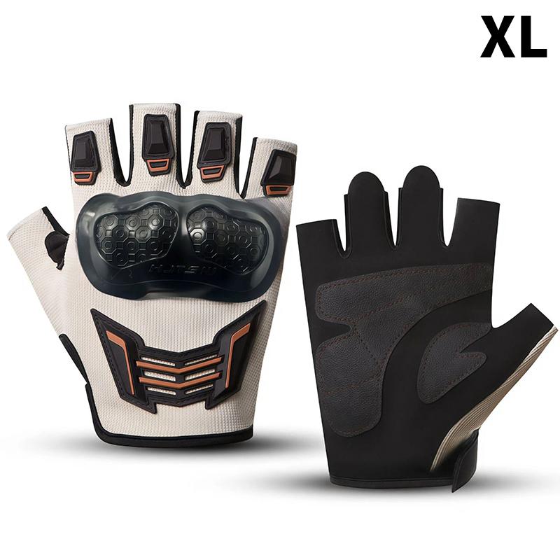 Outdoor Sports Protective Half Finger Gloves For Men Women Universal Open Finger Resistant Motorcycle Bike Gloves