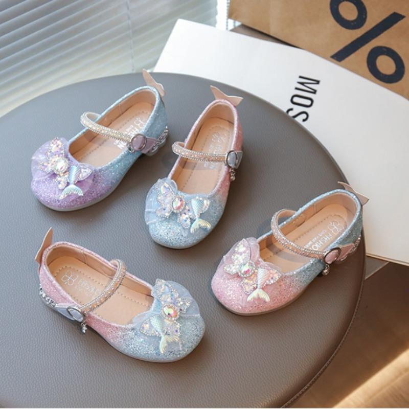 Fashion Elegant Soft Sole Anti-slippery Versatile Dress Leather Shoe for Party Autumn New Children Princess Shoes for Girls