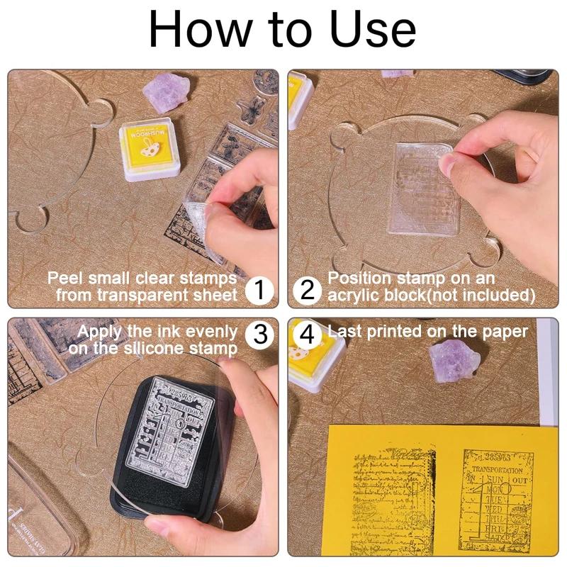 Clear Stamp for Card Making Rubber Stamp Transparent Silicone Stamps for Scrapbooking Photo Album Paper Decorations