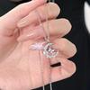 Accompanying Moon Butterfly Necklace Female Moon Flash Diamond Jewelry High Design Sense Niche Temperament Necklace Birthday Gift